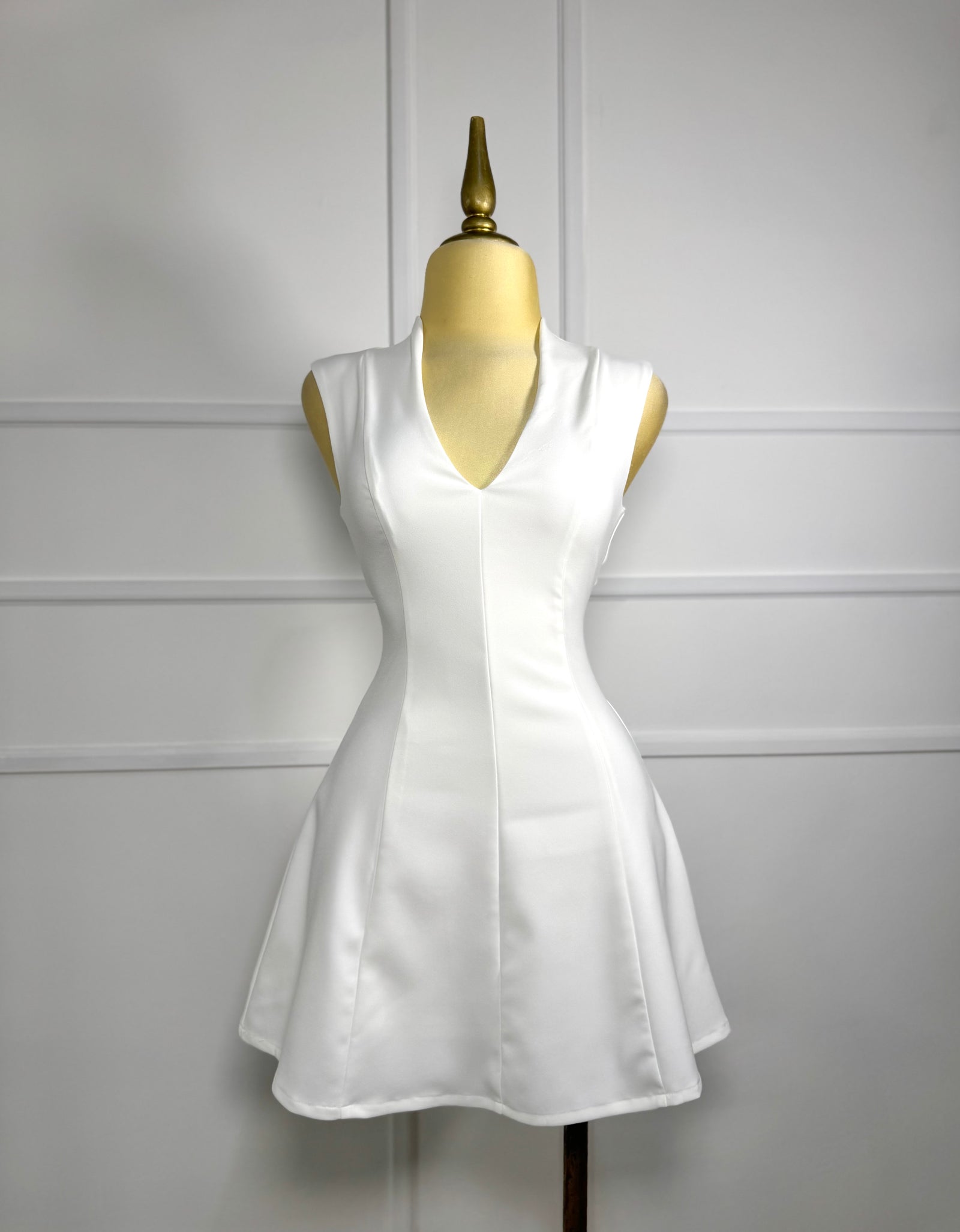 Vestido blanco liso corte A