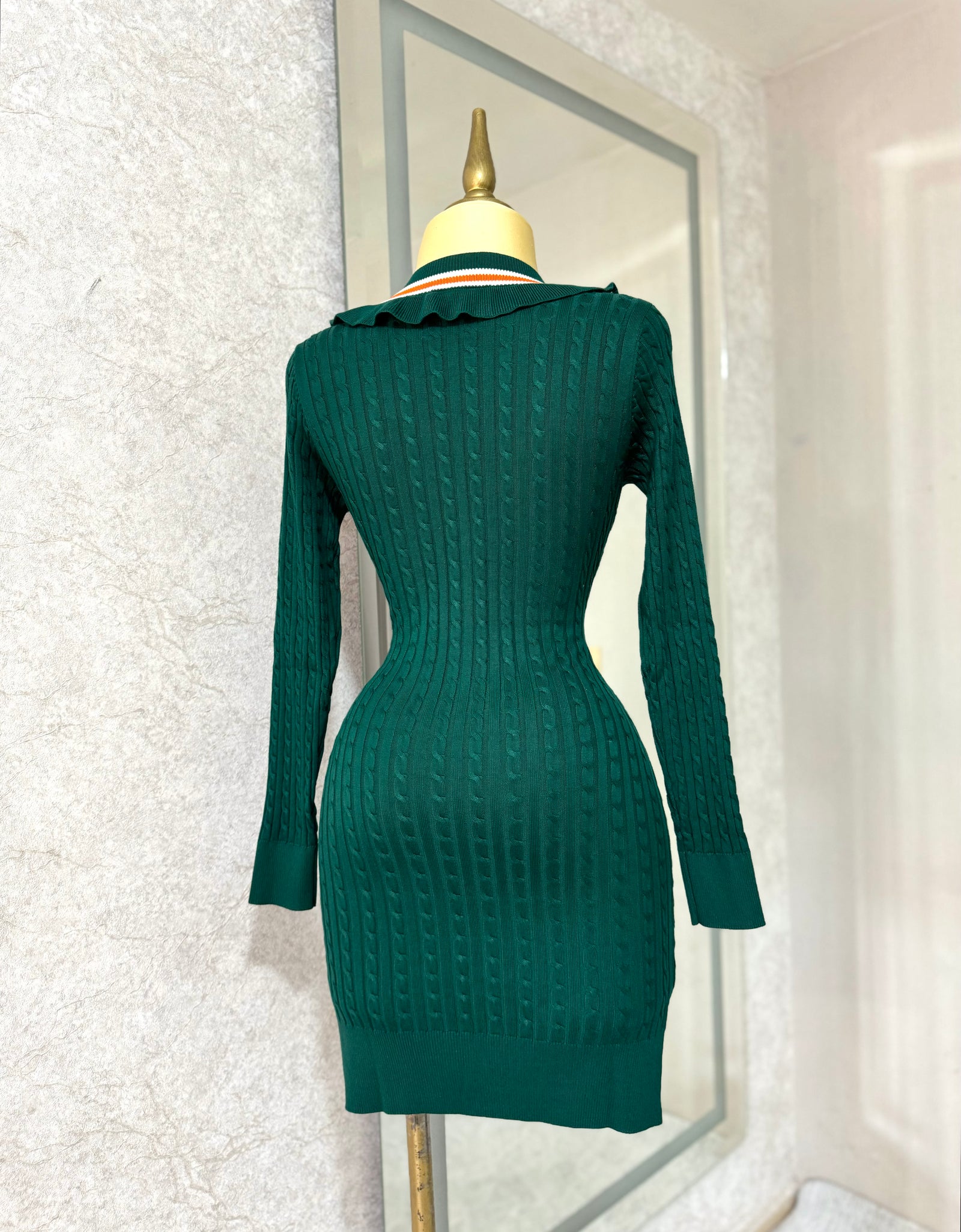 Vestido verde de punto