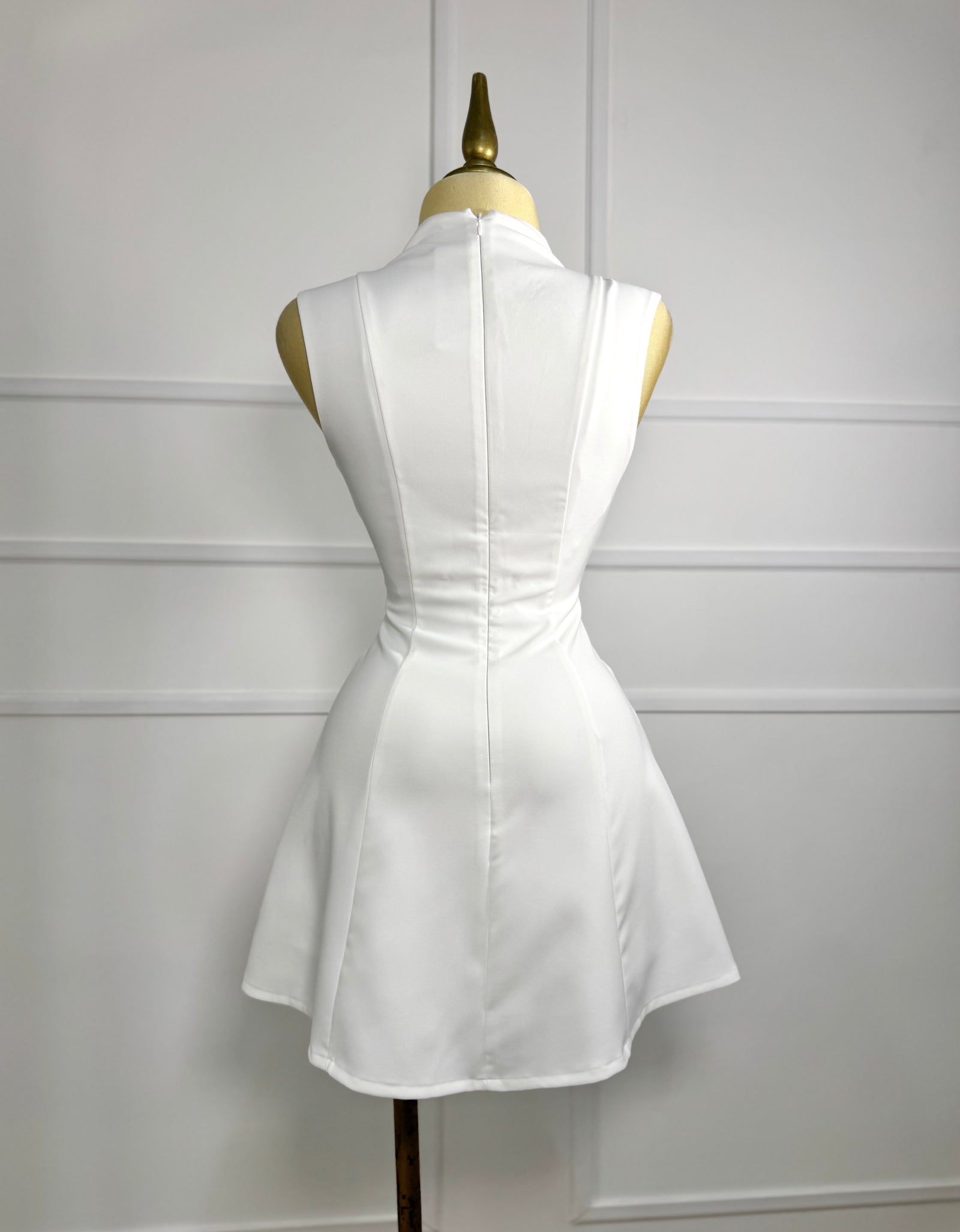 Vestido blanco liso corte A