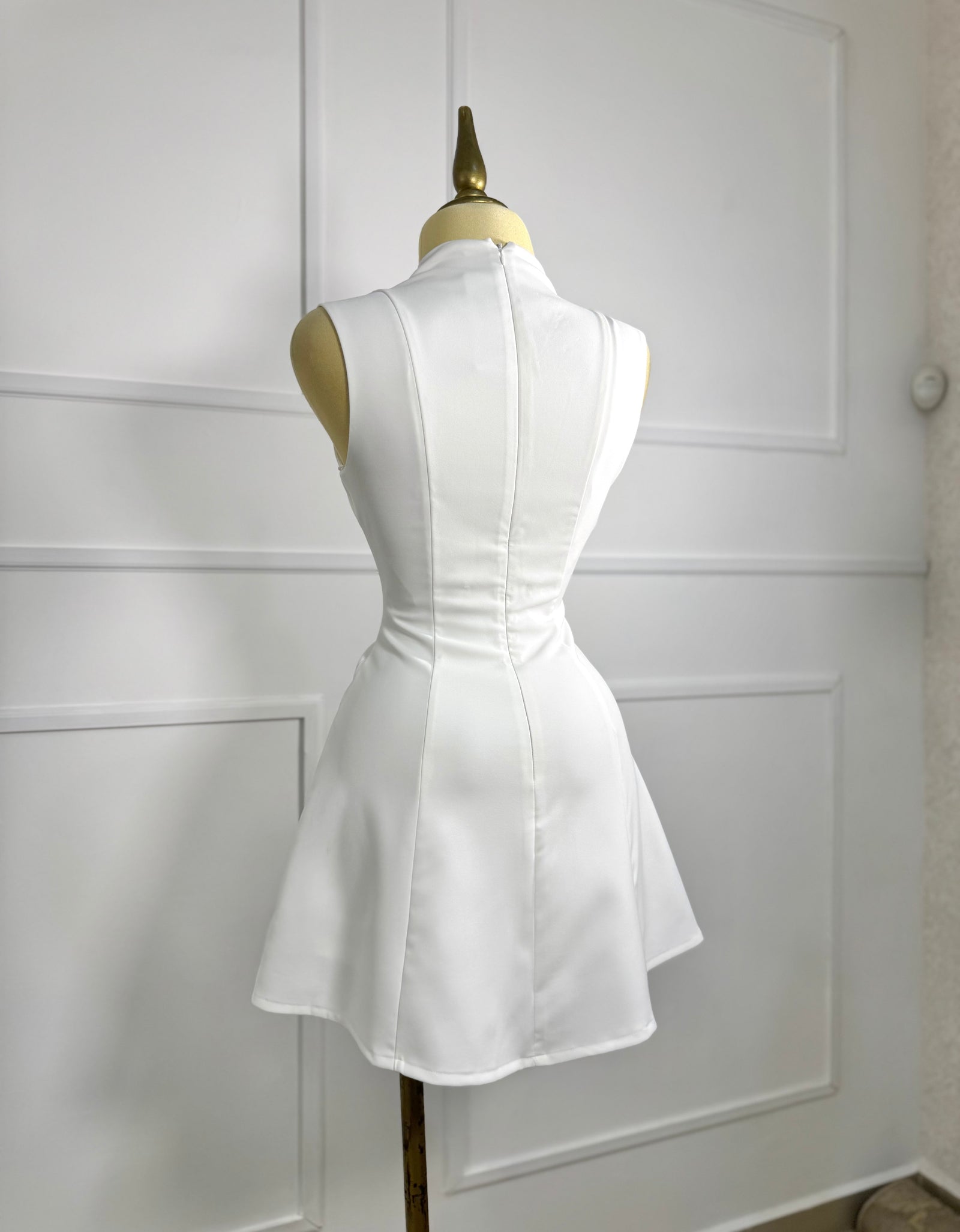 Vestido blanco liso corte A